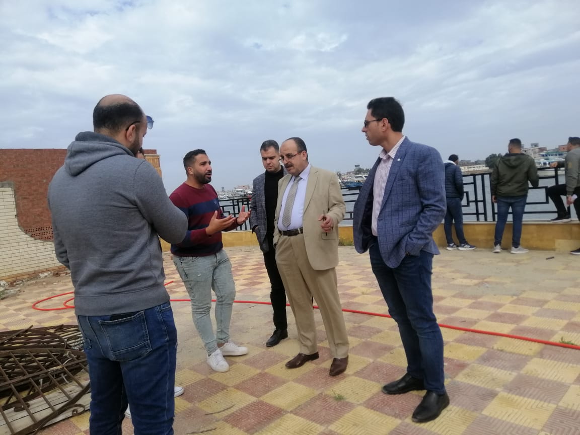 متابعة مشروعات نادى النيل فرع الجربى بمدينة رأس البر 